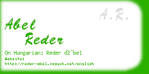 abel reder business card